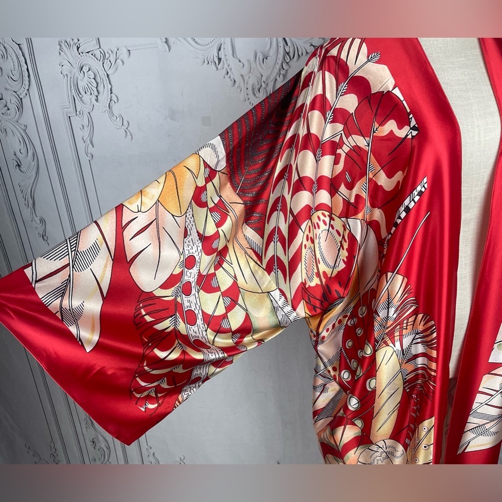 Kimono Casual Cárdigan Duster Bikini Swimsuit Coverup - Picture 7 of 14